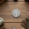 Medalla de San Benito – Metal Baño Plata 20 mm