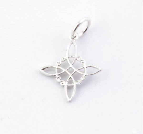 Colgante Plata Nudo de Bruja 18x16mm