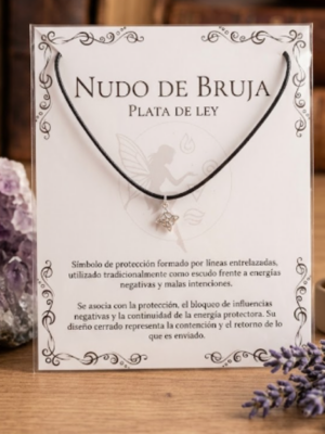 Colgante Plata Nudo de Bruja 18x16mm