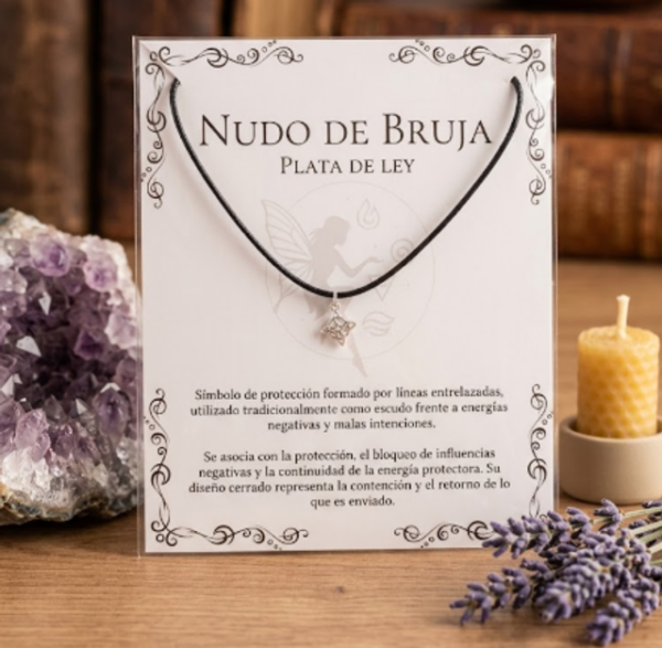 Colgante Plata Nudo de Bruja 18x16mm