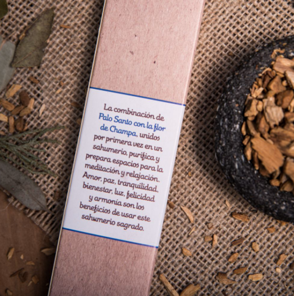 Incienso Palo Santo con Champa